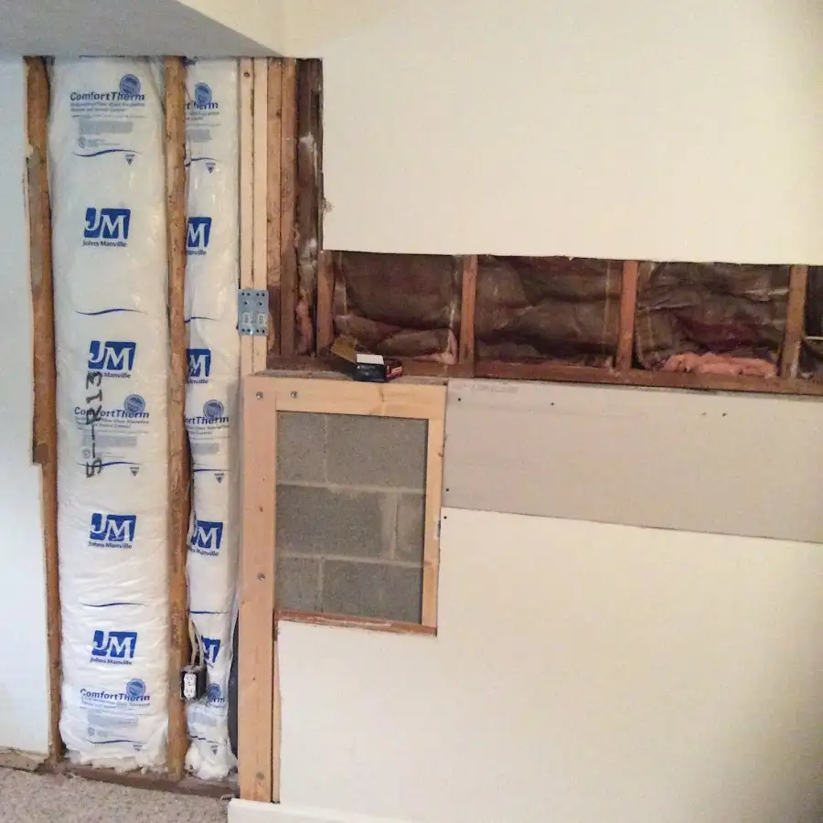 Wall insulation replacement during Contents Cleaning & Restoration in Oneonta